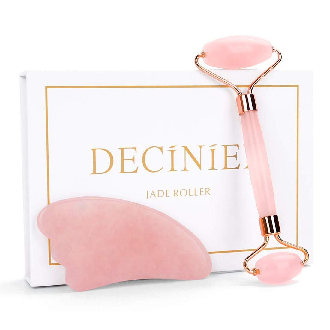 Quarzelle Rose Quartz Roller & Gua Sha Set
